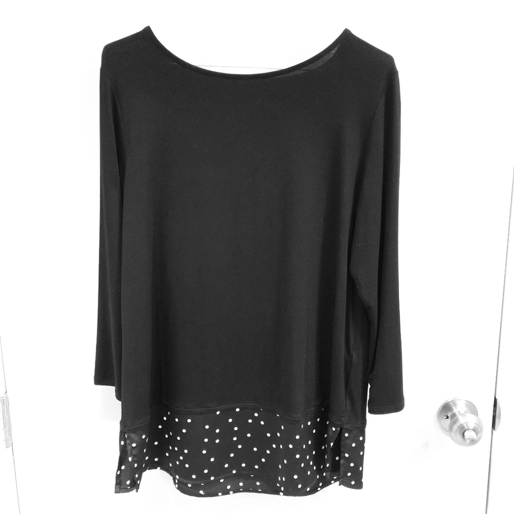 Vince Camuto Polka Dot Hem Top